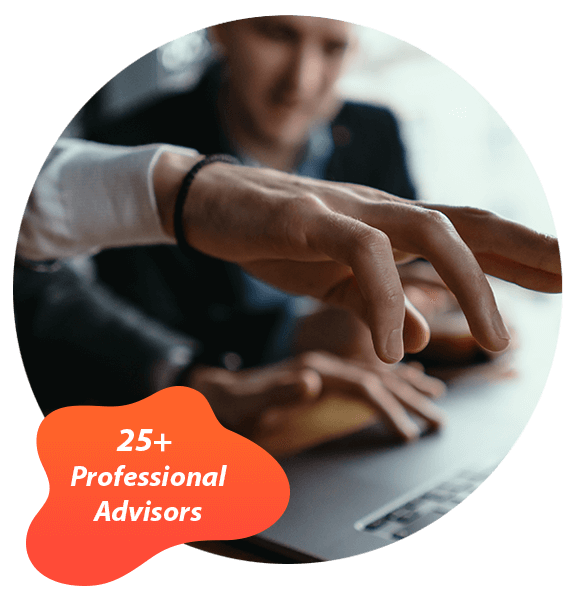 25+Professional Advisors